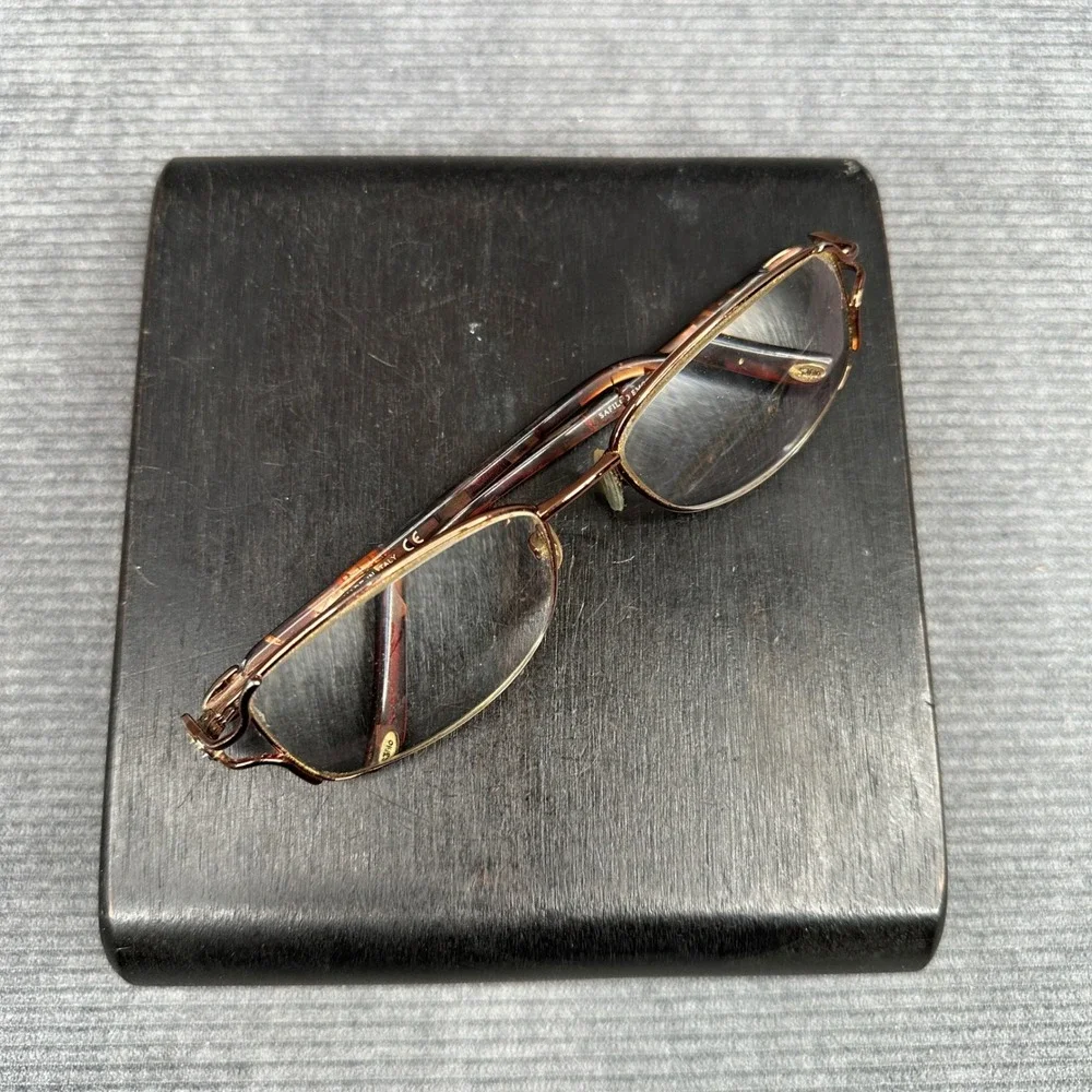 Safilo Emozioni EM4353 Brown Tortoise Crystal Detail Y2K Eyeglass Frames Italy